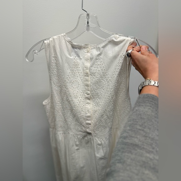 Posse White Louisa Cotton Broderie Anglaise Shift Dress Small - Picture 5 of 6